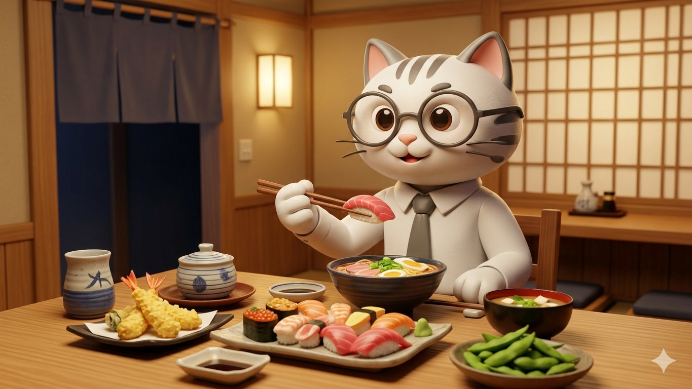 Hare dan Ke ditampilkan melalui kontras osechi ryori dalam kotak jubako dengan ichiju sansai harian khas Jepang.